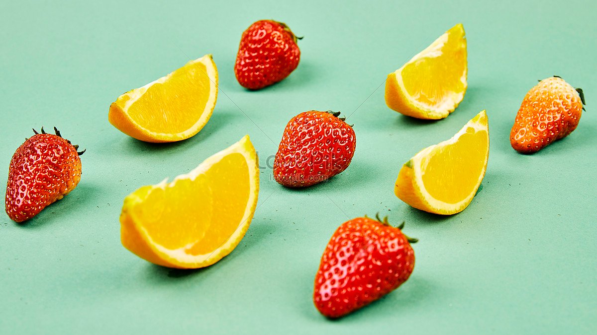 lovepik cut oranges and strawberries picture 500850372