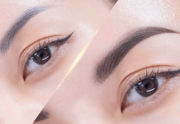 phun mày tán bột