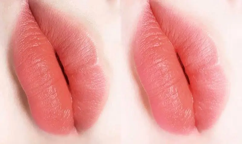 Phun môi màu hồng cam Phun môi màu hồng cam