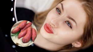 Xăm môi ăn khoai lang