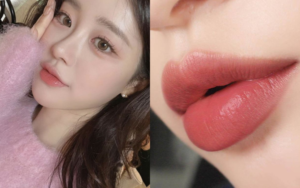 phun môi màu hồng đất