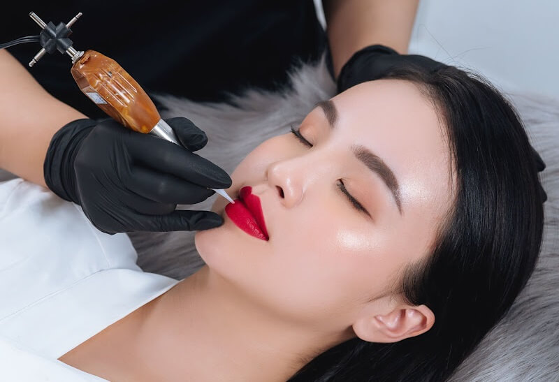 Phun môi màu hồng cam, phun môi màu đỏ cam, phun môi màu hồng đào