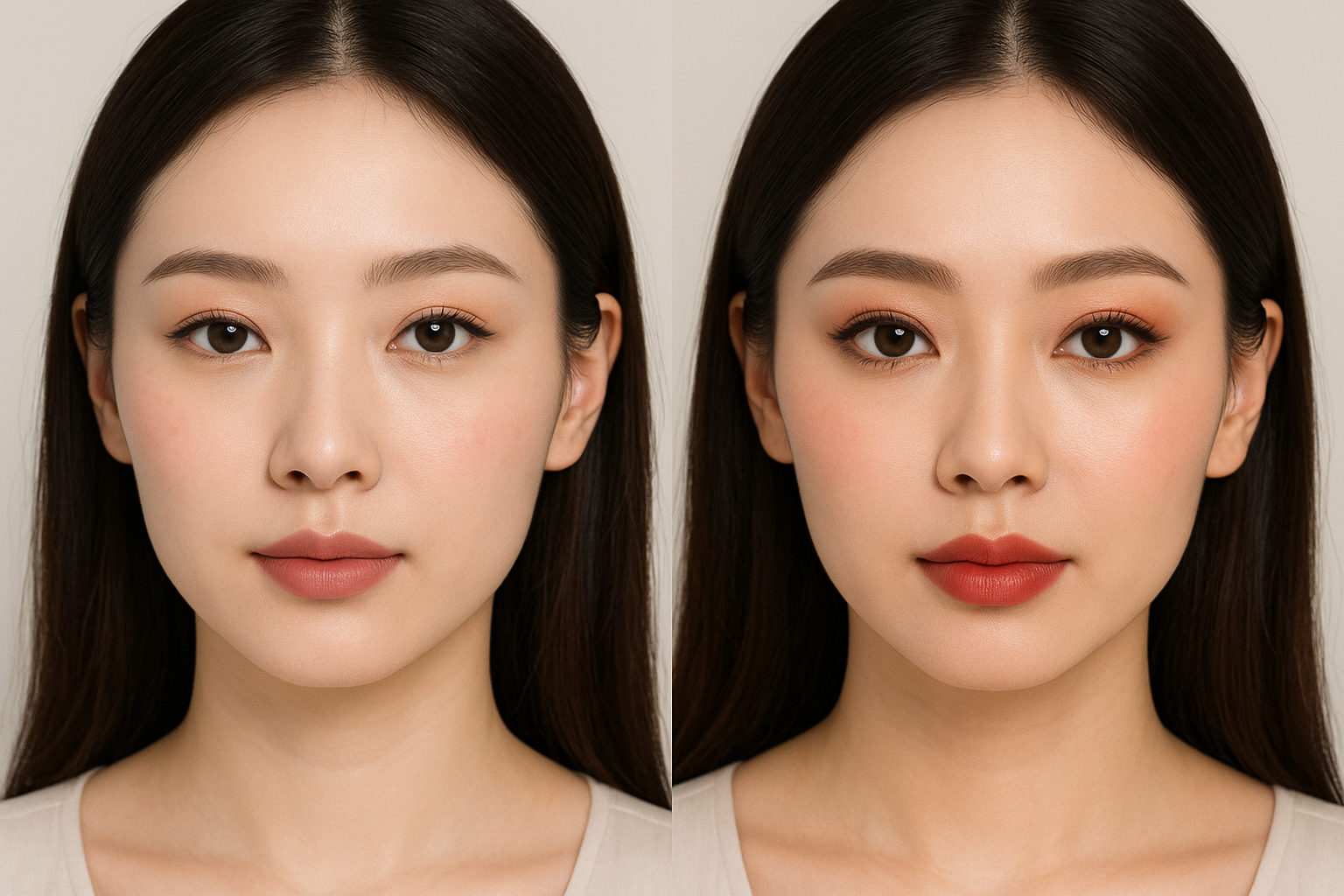 Mí phun xong nên makeup theo phong cách Hàn hay Thái?