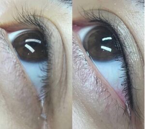 Kỹ thuật phun mí viền mở nhẹ – cực mảnh, không thấy đường nét rõ