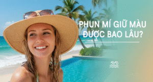 Phun mí giữ màu được bao lâu nếu khách thường xuyên đi biển/ hồ bơi?