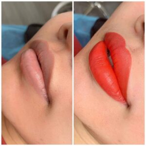 Quy trình phun môi màu đỏ cam cà chua tại spa: an toàn, nhẹ nhàng và chuẩn kỹ thuật