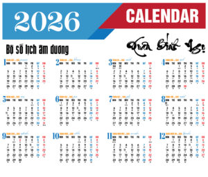 Xem ngày làm đẹp 2026 – Ngày đẹp, ngày hoàng đạo hợp tuổi, hợp phong thuỷ 1 BO SO LICH AD 2026 2