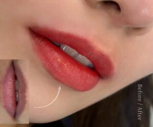 Tại sao phun môi lần 1 và lần 2 màu khác nhau?